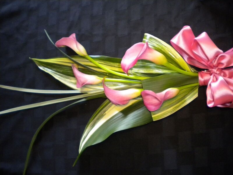 Pink Calla Lilies Bouquet — Elegant, Photograph