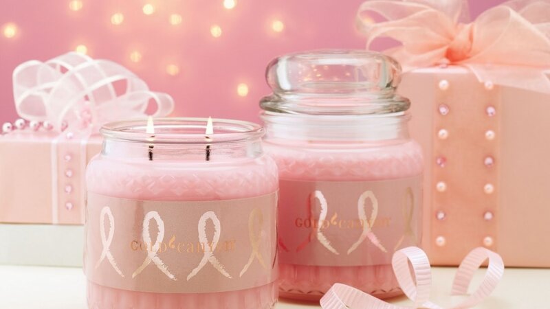 Pink Candles with Ribbons — Festive