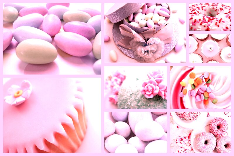 Pink Candy Collage