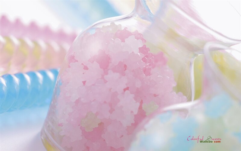 Pink Candy in Glass Jar