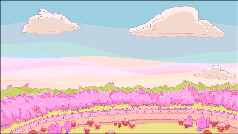 pink candy landscape