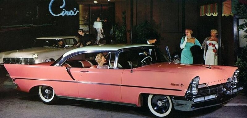 Pink Car at Night