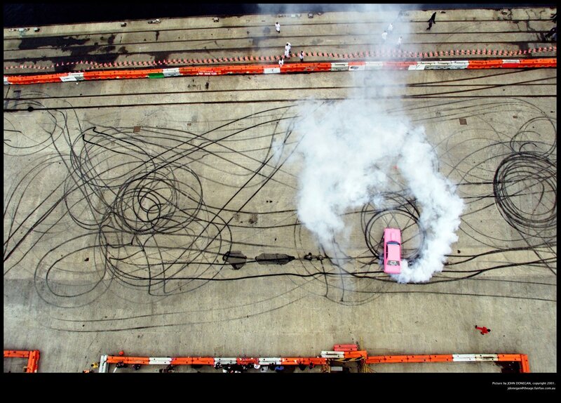 Pink Car Drifting