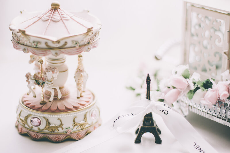 Pink Carousel Music Box