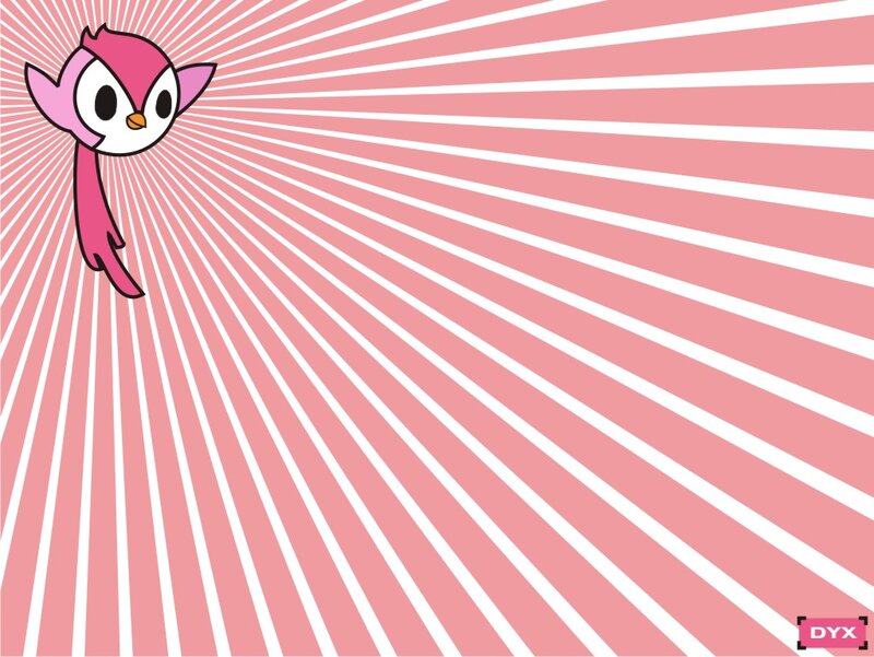 Pink Cartoon Bird