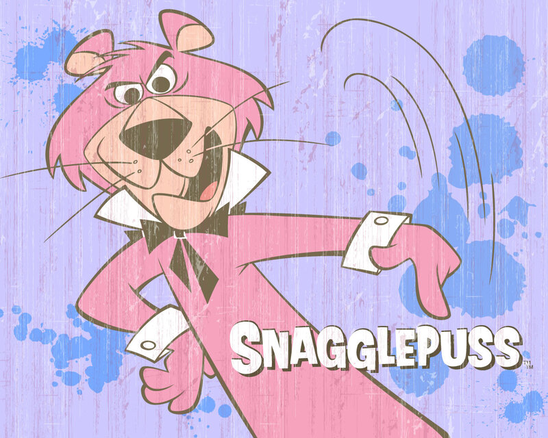Pink Cartoon Cat — Playful