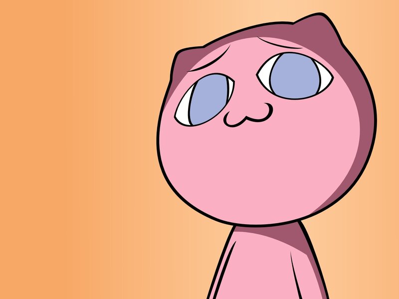 Pink Cartoon Cat