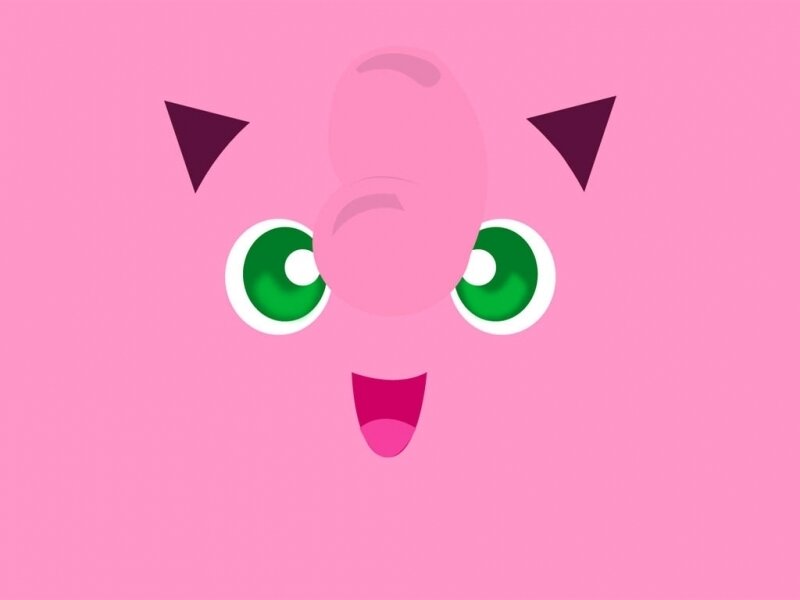 pink cartoon character face