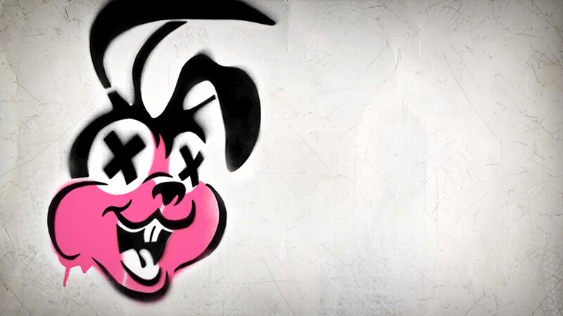 Pink Cartoon Dog Head