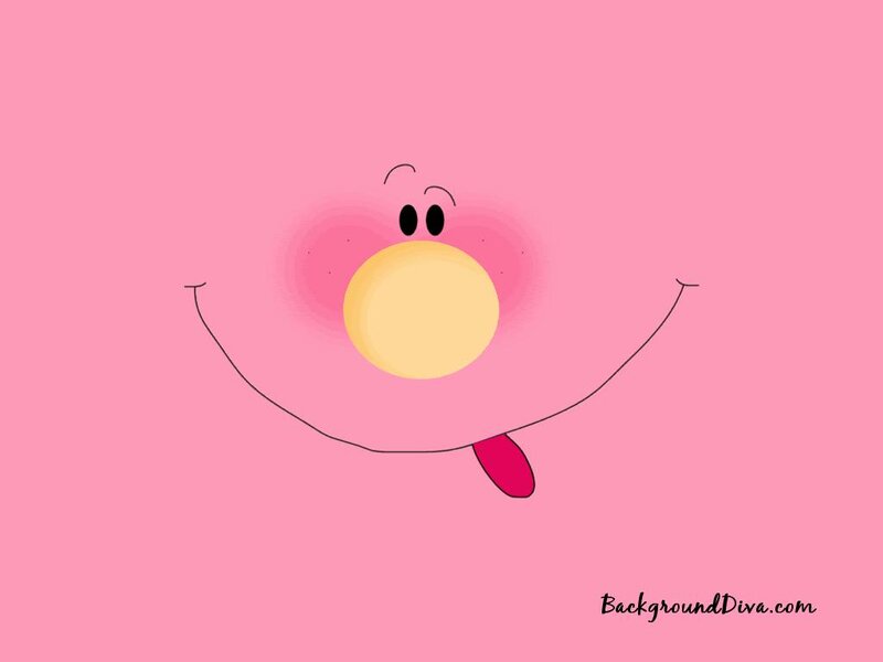 Pink Cartoon Face