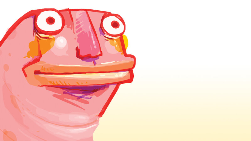 Pink Cartoon Frog