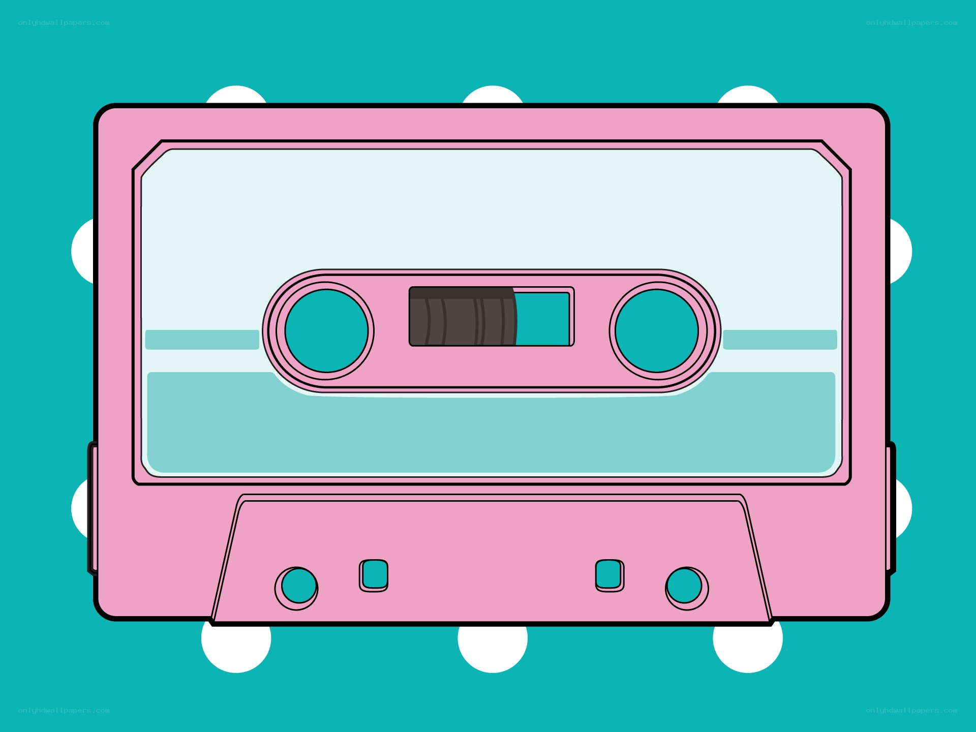 pink cassette tape illustration