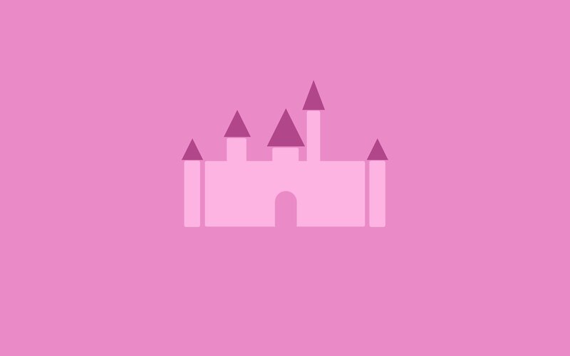 Pink Castle Illustration