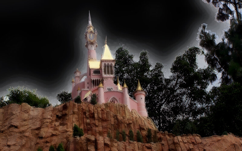 Pink Castle on Rock