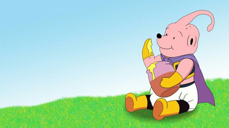 Pink Character Eating Honey