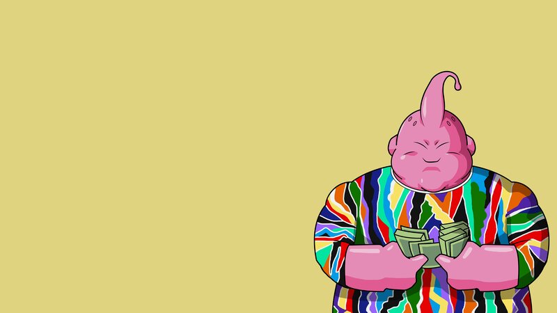 Pink Character Holding Money