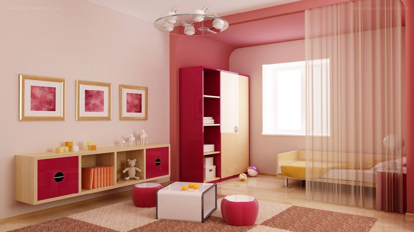 pink children's bedroom