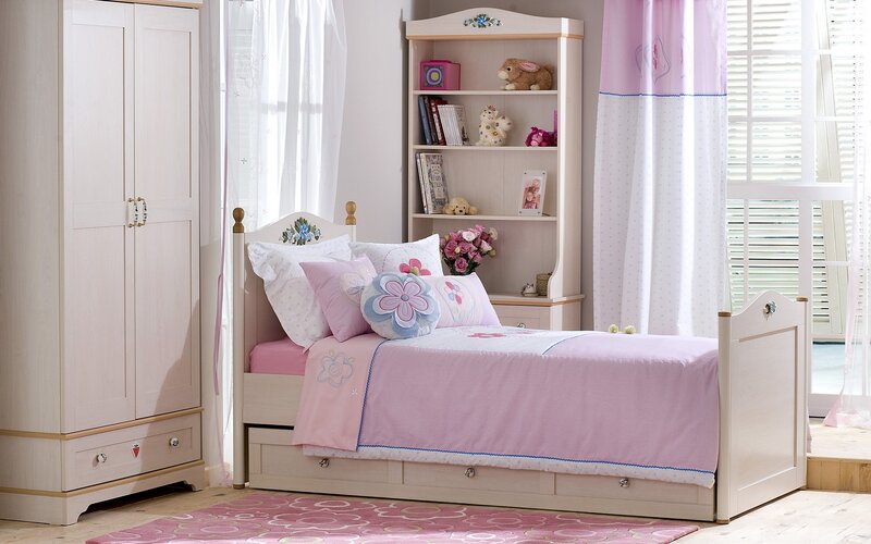 pink children's bedroom furniture set