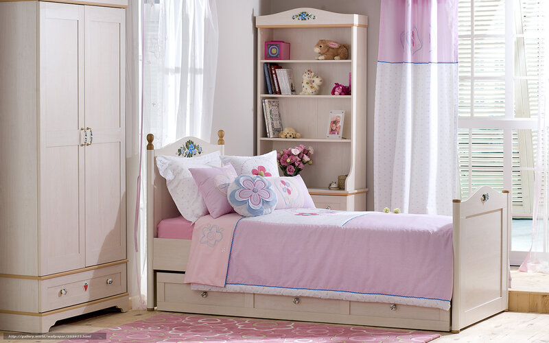 Pink children's bedroom furniture