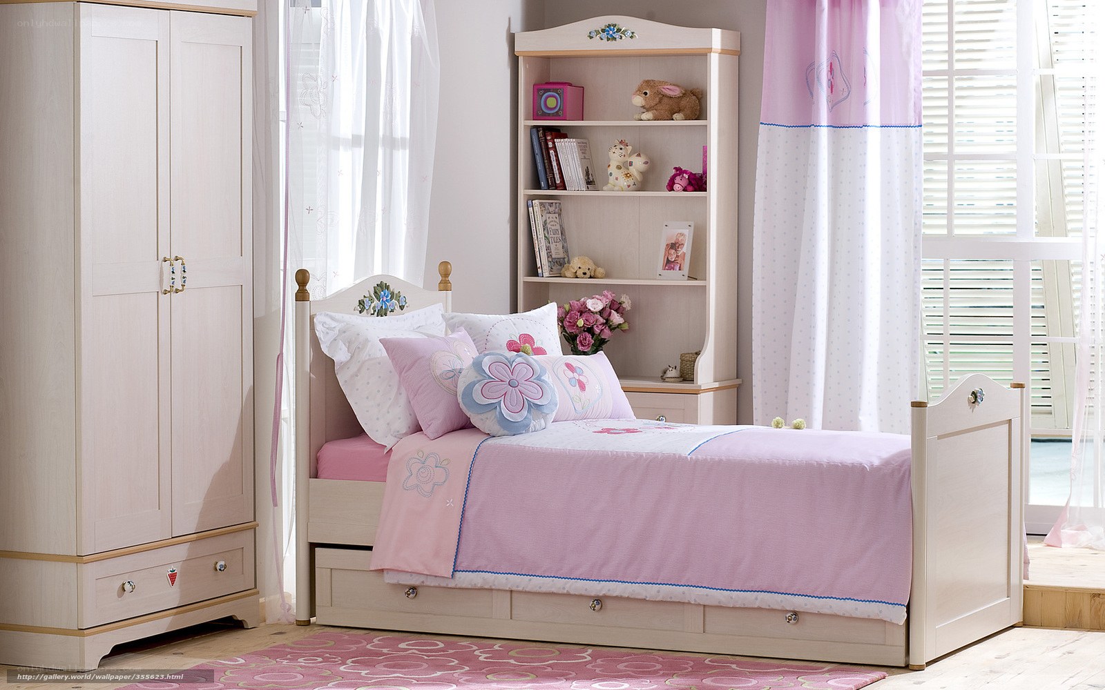 Pink children's bedroom furniture