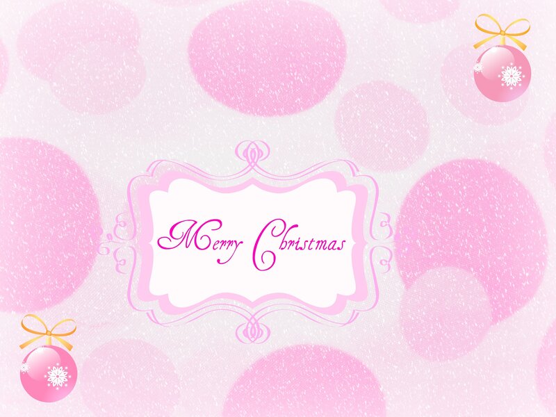 Pink Christmas Card