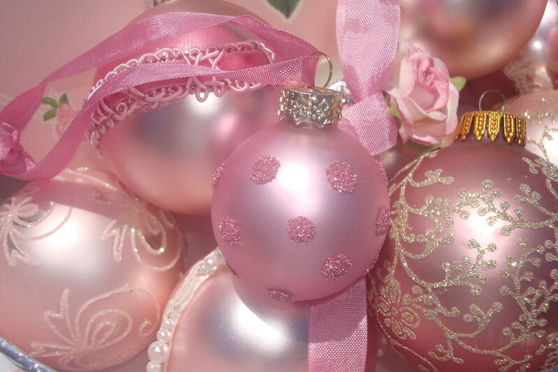 Pink Christmas Ornaments — Festive