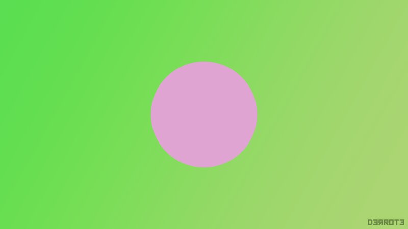 Pink Circle on Green