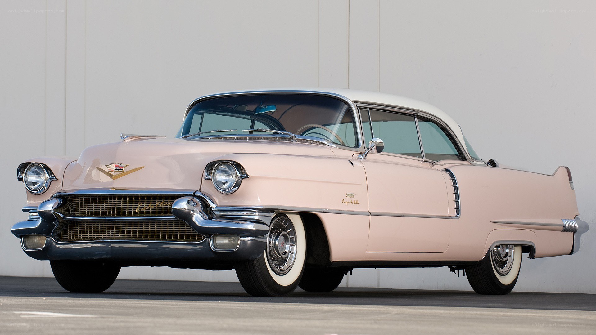 Pink classic Cadillac car