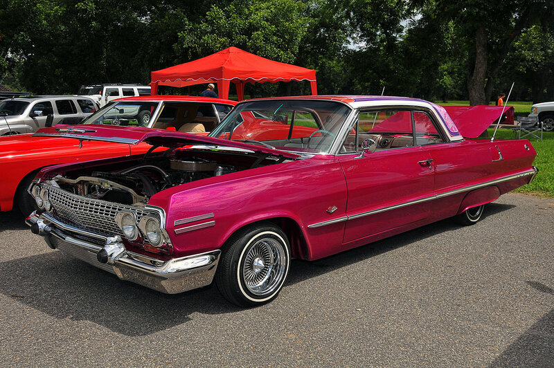 Pink Classic Car — Outdoor, Afternoon