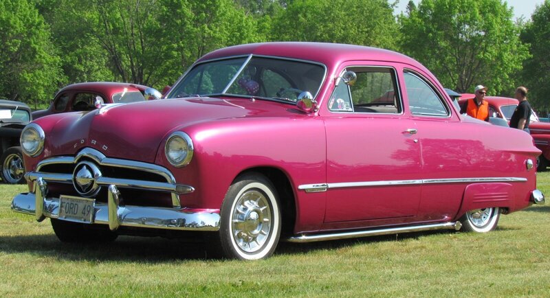Pink Classic Ford Car