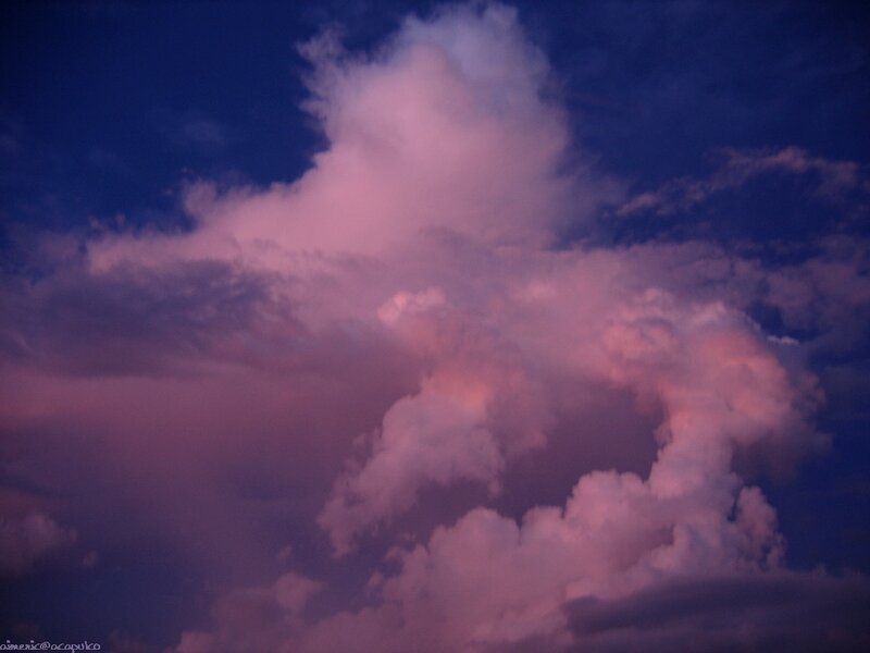 Pink Clouds in Sky — Purple