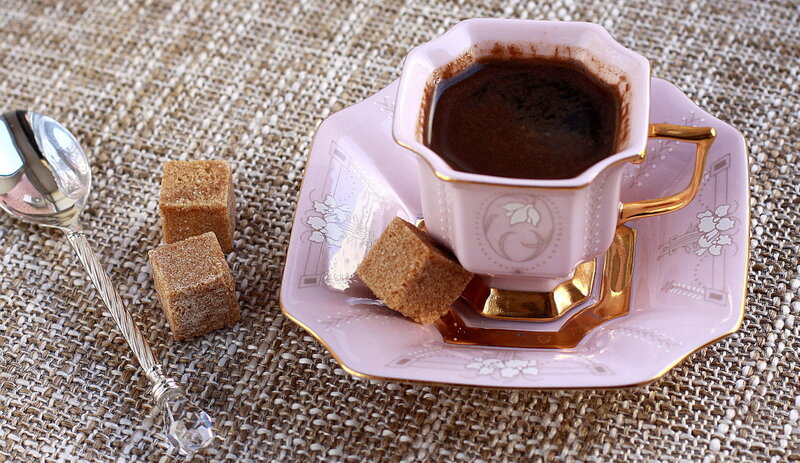 Pink Coffee Cup and Sugar