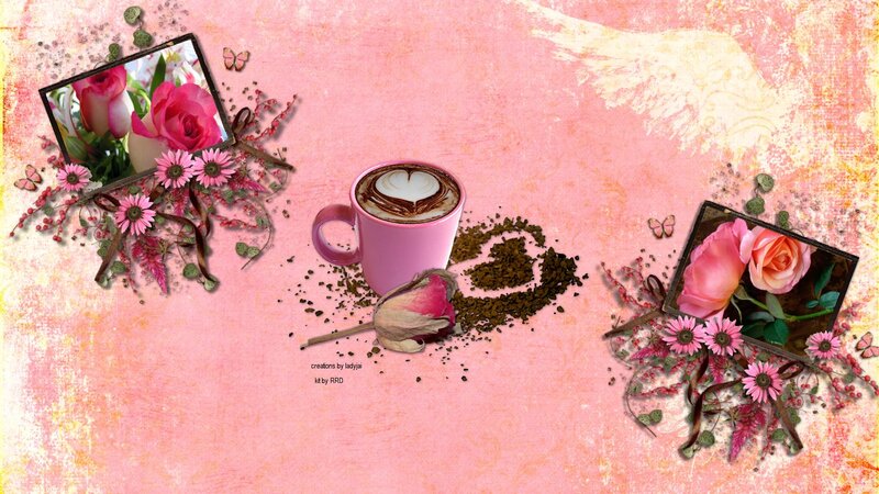Pink Coffee Cup with Flowers