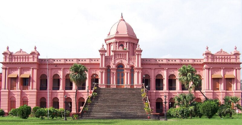 Pink Colonial Building
