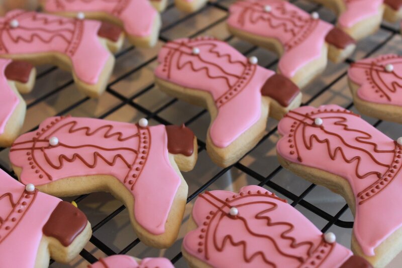 Pink Cowboy Boot Cookies