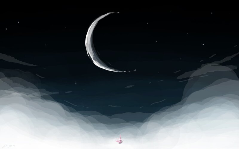 Pink Creature in Clouds