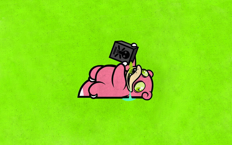Pink Creature Vomiting
