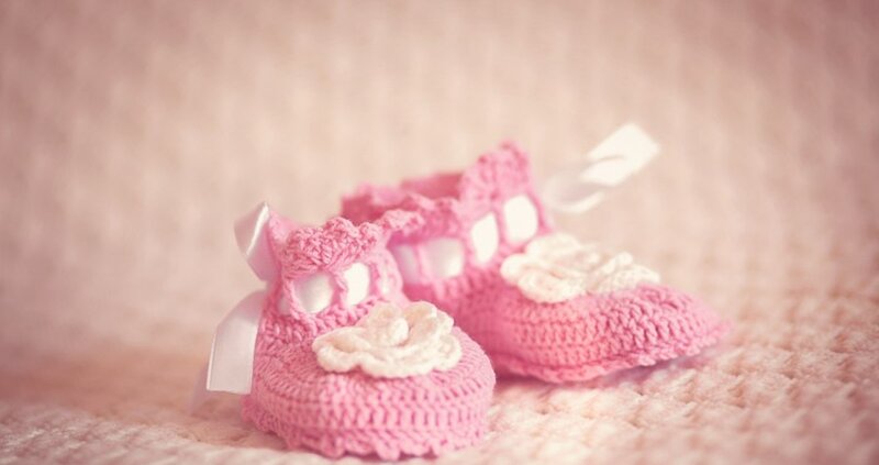 Pink Crocheted Baby Booties