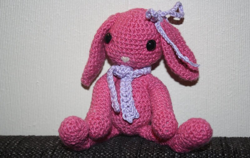 Pink Crocheted Bunny