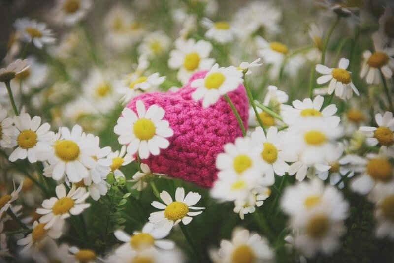 Pink Crocheted Heart