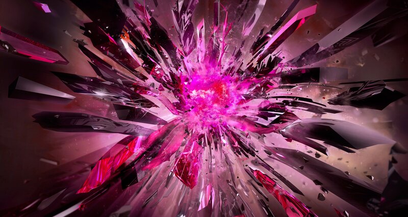 Pink crystal explosion