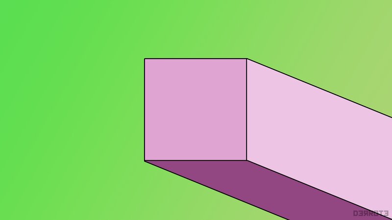 Pink Cube Shape