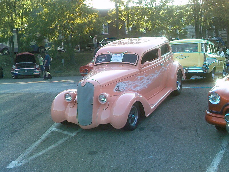 Pink Custom Car — Outdoor, Afternoon, Photograph