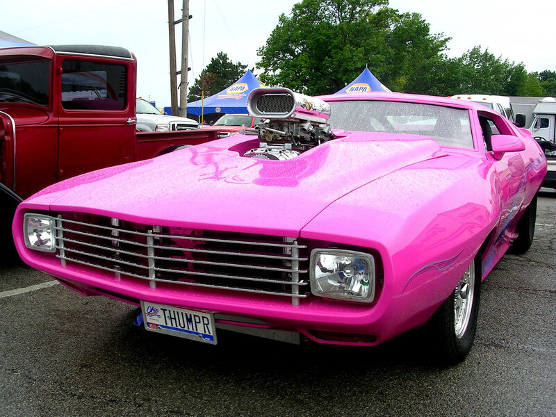 Pink Custom Car