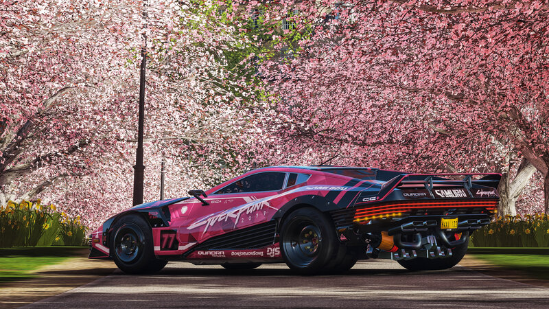 Pink Cyberpunk Car