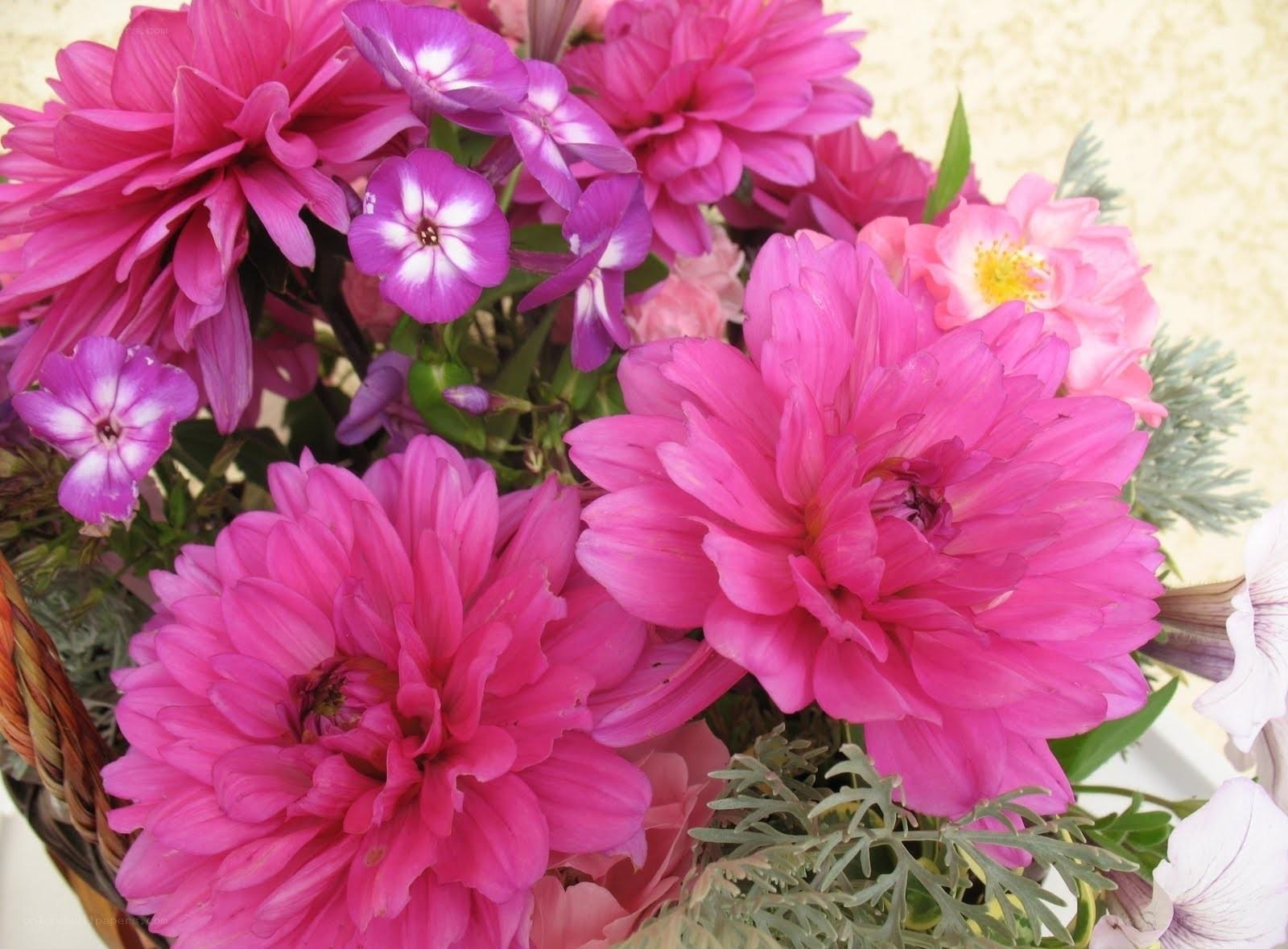 Pink dahlia bouquet