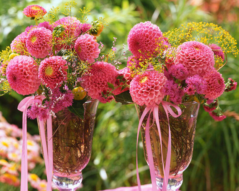 Pink Dahlia Bouquets