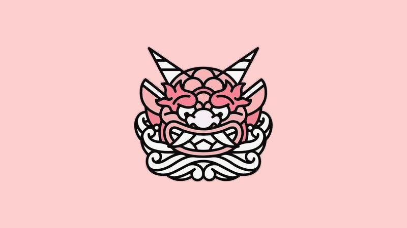 Pink Demon Mask