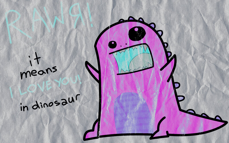Pink Dinosaur Monster