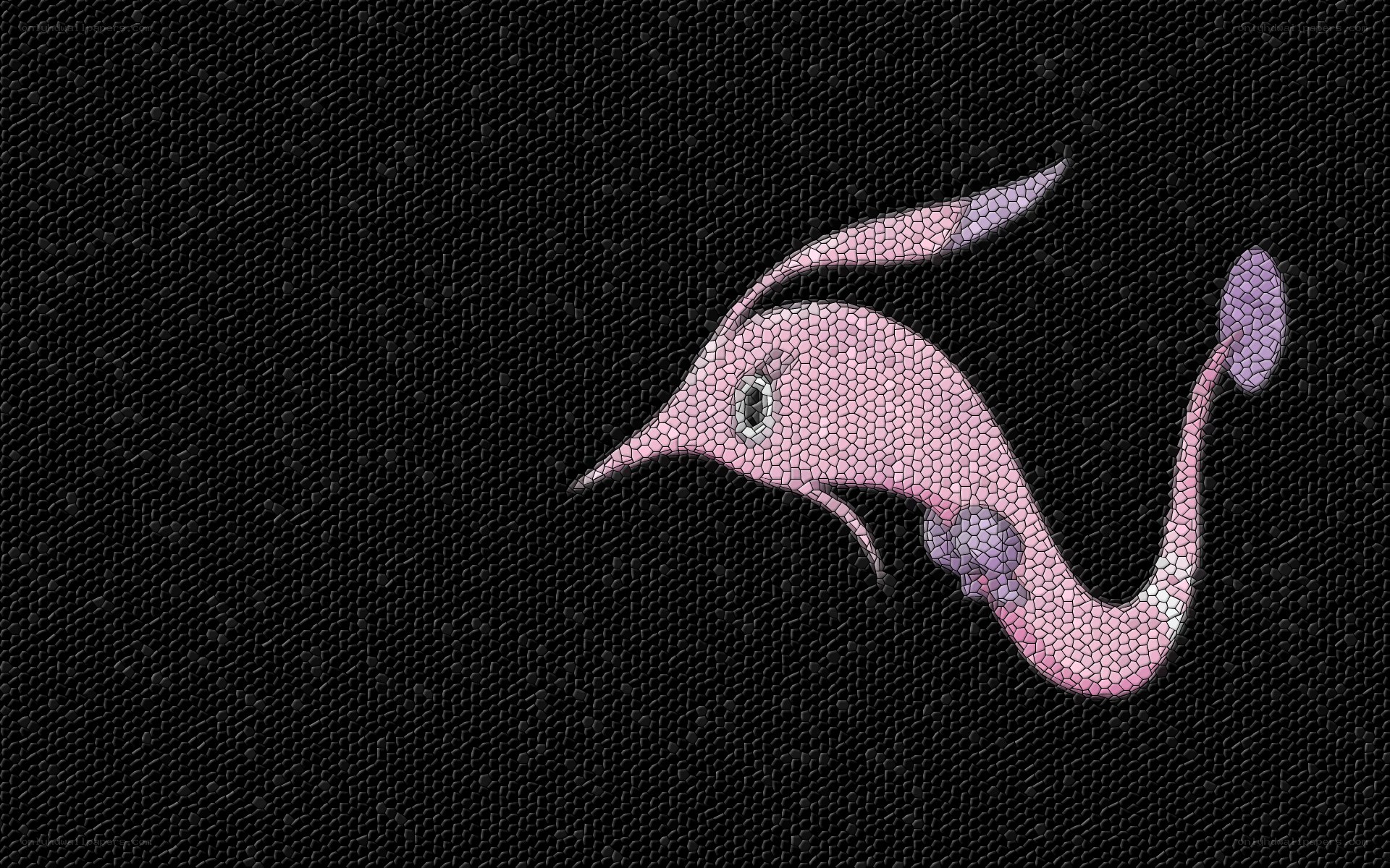 pink dolphin mosaic art
